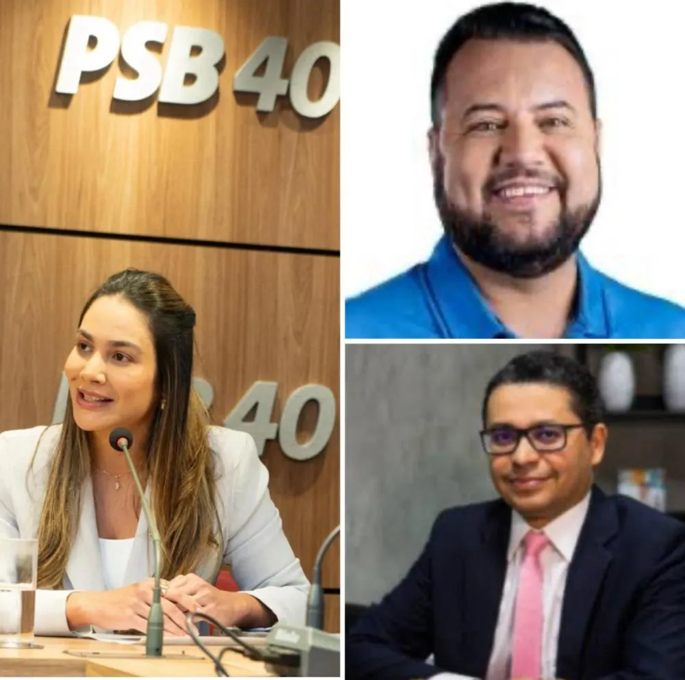 Senadora Ana Paula Lobato assume a presidência do PSB no Maranhão ao lado de nomes como Carlos Lula, Marco Aurélio e Clayton Noleto. Foto: Montagem internet
