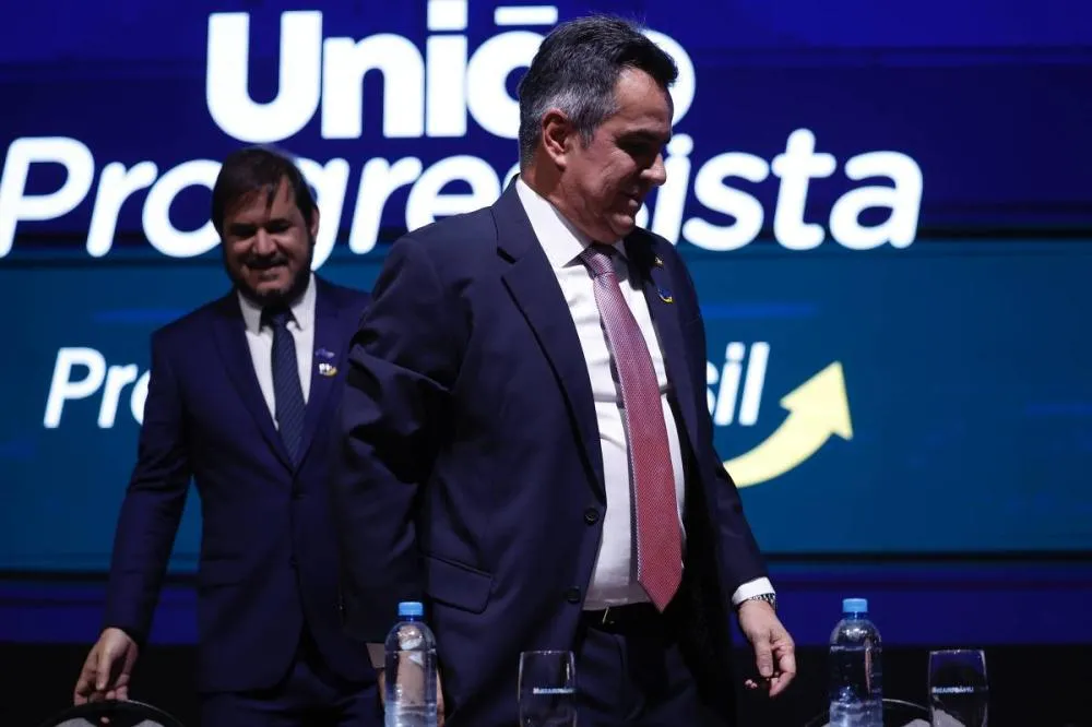 Reunião de instalação da Federação União Progressista com os presidentes Antonio Rueda e Ciro Nogueira (esq.) - PEDRO LADEIRA/Pedro Ladeira/Folhapress