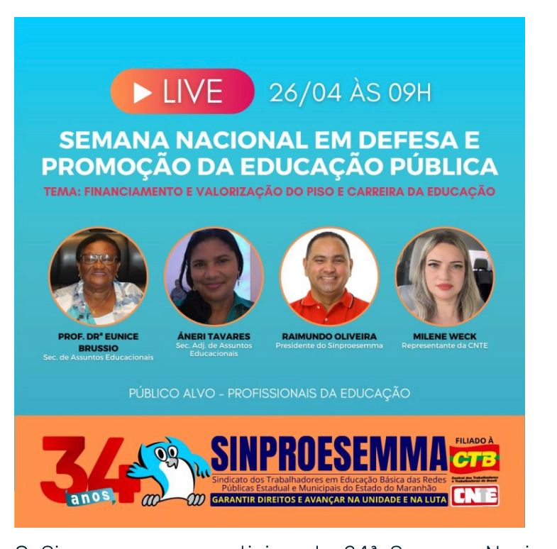 A Semana Nacional de Educação teve início na segunda-feira, dia 24 de abril e segue durante toda a semana, até o dia 28 de abril 