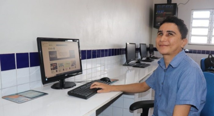 - Uema, Francivaldo Sousa Reis, estudante do terceiro período do CST em Redes de Computadores (Foto: Divulgação)