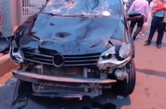 Motorista em alta velocidade atropela oito pessoas que saíam de igreja em Imperatriz — Foto: Reprodução/TV Mirante