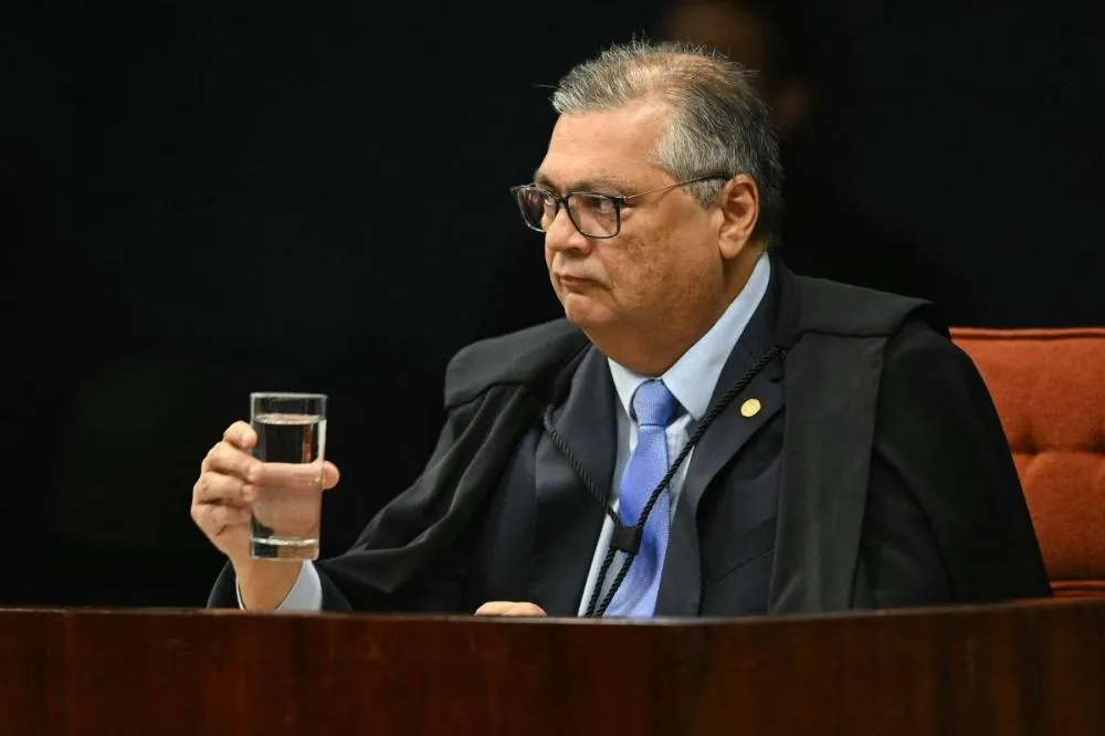 O ministro Flávio Dino durante sessão do STF, em Brasília, em setembro deste ano - Evaristo Sa/AFP