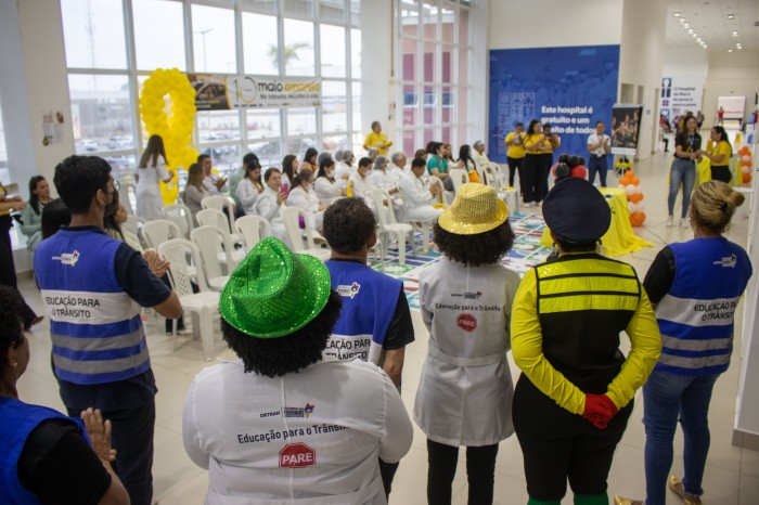 - Ação Maio Amarelo no Hospital da Ilha (Foto: Ricardo Zaqueu)