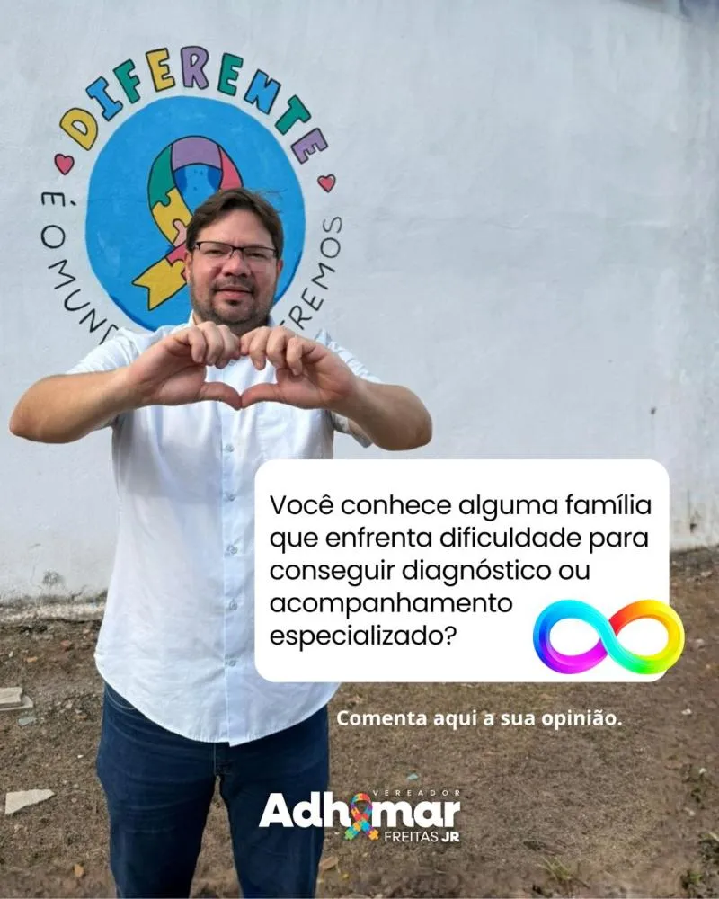 LEGISLATIVO: A Câmara Municipal de Imperatriz aprovou indicação de autoria de seu presidente, o vereador Adhemar Freitas Jr., que propõe ao Poder Executivo a implementação de um mutirão de triagem e diagnóstico voltado para neurodivergências no município.