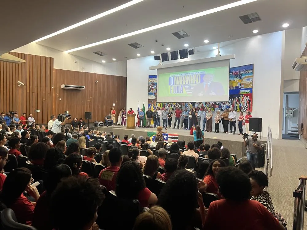 O auditório Fernando Falcão, na ALEMA, recebeu, nesta quinta-feira (28), o lançamento oficial do movimento suprapartidário “O Maranhão é Lula”