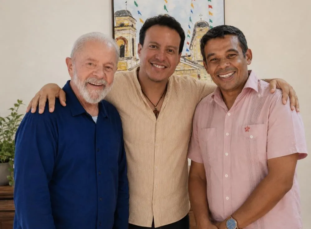 Lula , Felipe Camarão e Francimar Melor . Foto: Montagem / IA