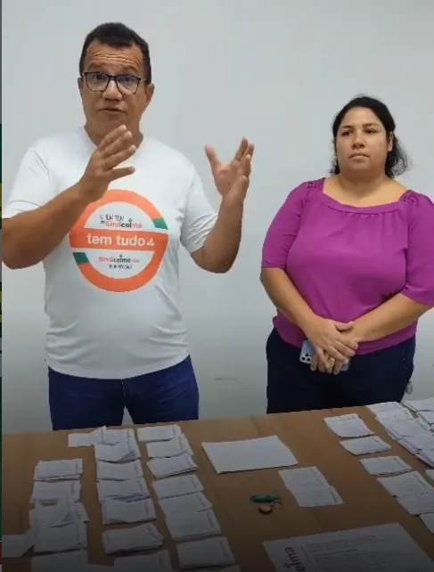 ACORDO APROVADO: Anthony Dantas, presidente do Sindcelma, anuncia aprovação da proposta do Acordo Coletivo 2026/2027 em assembleia finalizada nesta terça (13).