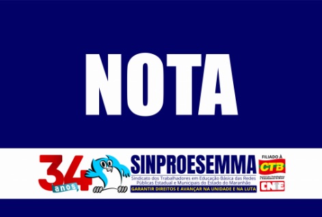  Nota Oficial do Sinproesemma