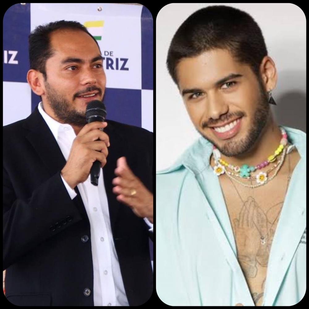 O Prefeito de Imperatriz Assis Ramos e o cantor Zé Fellipe: foto montagem