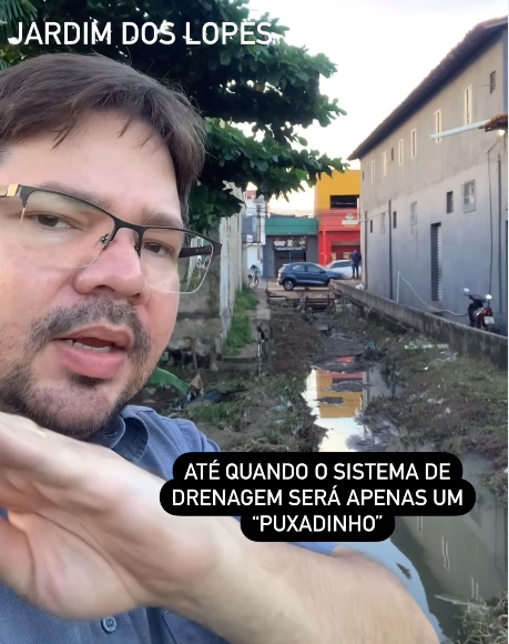 Vídeo: Vereador Adhemar Freitas Jr. denuncia problema grave de drenagem