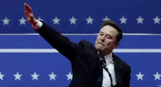 Gesto de Musk similar a ato nazista. Foto: Divulgação