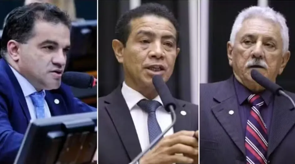 Os deputados federais do PL Josimar Maranhãozinho (MA), Pastor Gil (MA) e Bosco Costa (SE) denunciados pela PGR — Foto: Cleia Viana/Câmara dos Deputados e Mário Agra/Câmara dos Deputados
