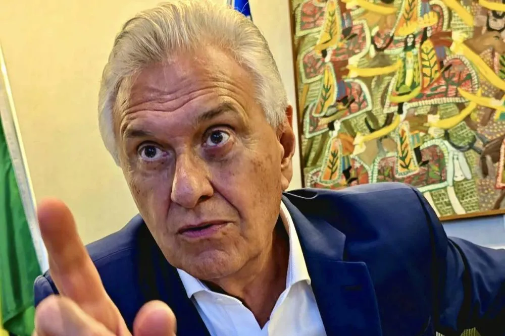 O governador Ronaldo Caiado (União) tem fazenda de grãos em Goiás; “alimento com preços baixos prejudica produtores”, diz ele. Foto: Ranier Bragon/Folhapress