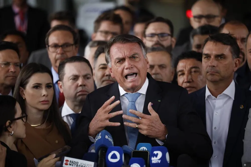 Bolsonaro faz pronunciamento no Senado após STF torná-lo réu - Pedro Ladeira/Folhapress