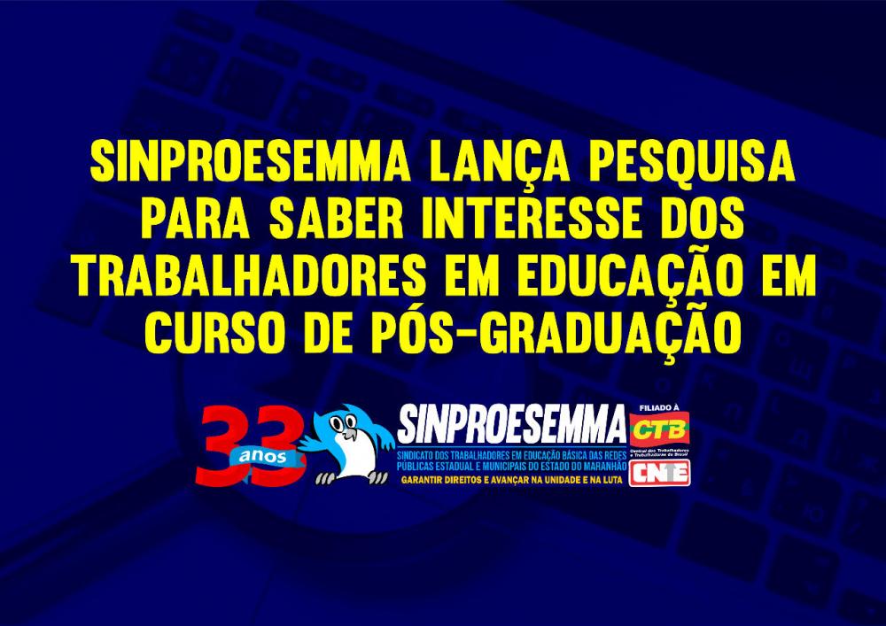 Interesse dos trabalhadores em educação em curso de pós-graduação