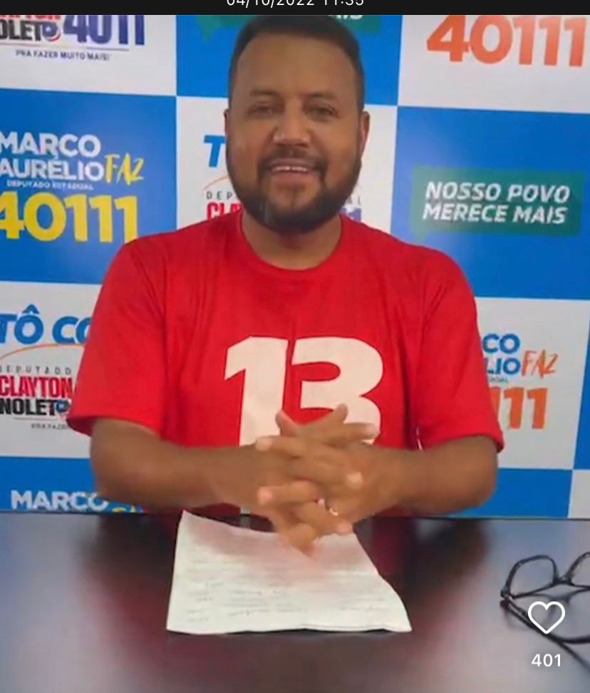 Em live, Clayton Noleto agradece a expressiva votação e afirma que marchará com seu grupo para eleger Lula 