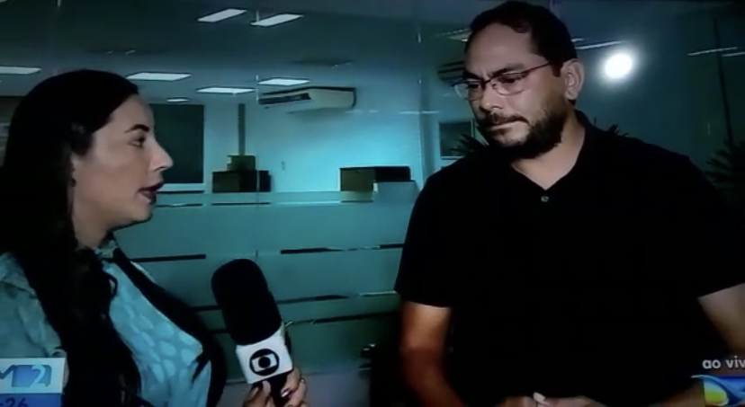 O Prefeito Assis concedendo entrevista ao Jornal da Mirante