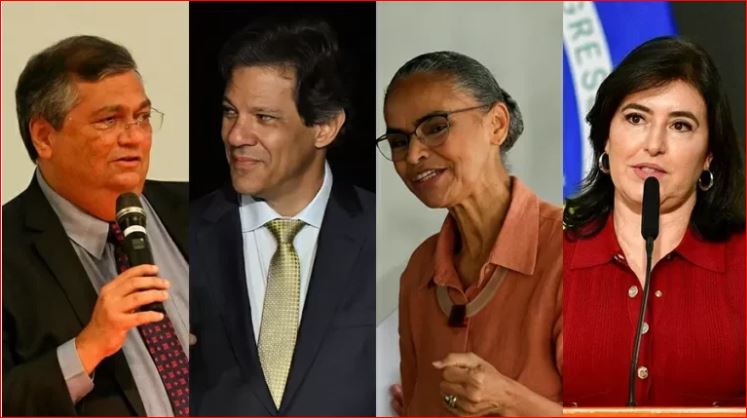 Flávio Dino aparece entre presidenciáveis de Lula na lista dos mais prováveis nomes para 2026, ao lado de Haddad, Marina e Tebet