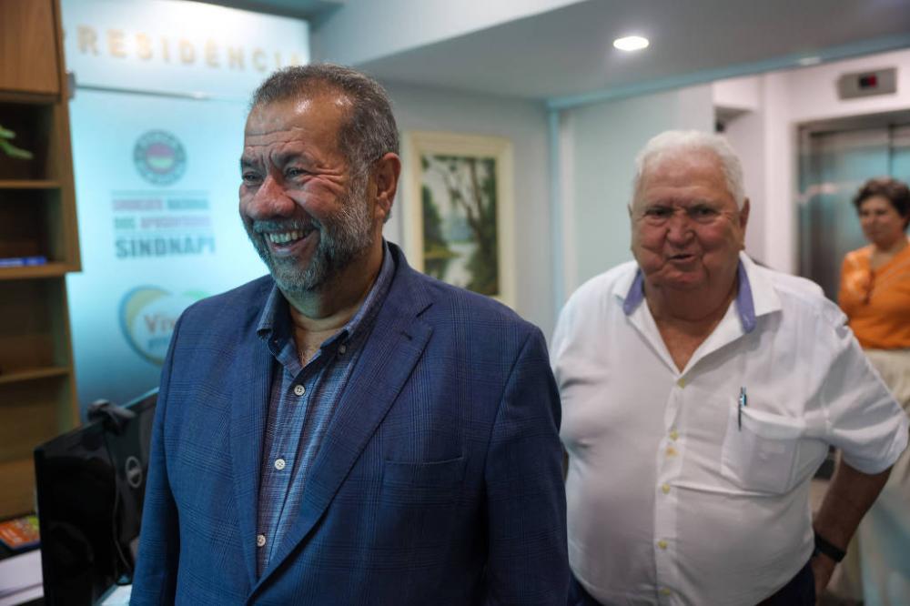 O ministro da Previdência, Carlos Lupi, na sede do Sindicato dos Aposentados, em encontro com centrais sindicais na capital paulista, em fevereiro - Danilo Verpa - 17.fev.23/Folhapress
